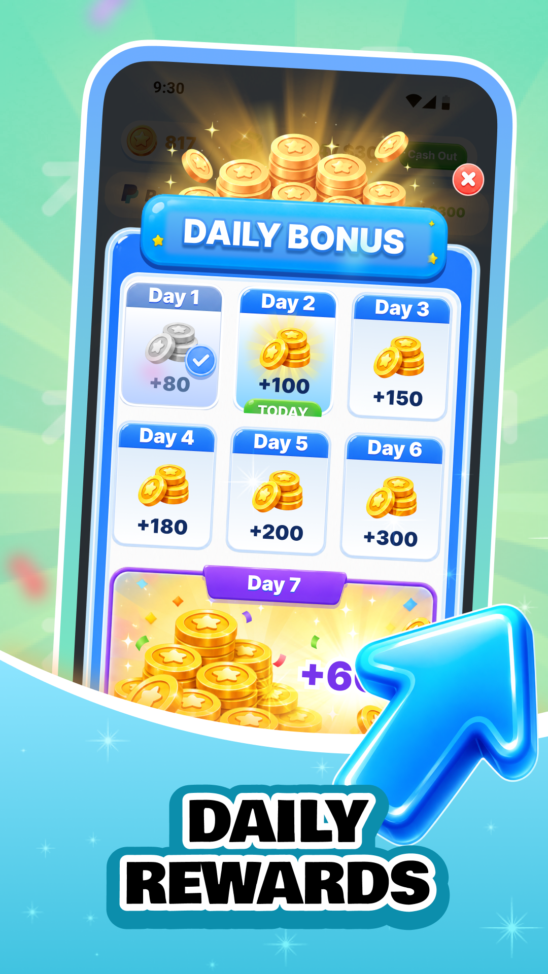 Daily rewards in Arrow Breaker